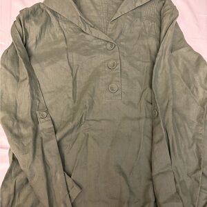 Olive Green Button-Up Shirt